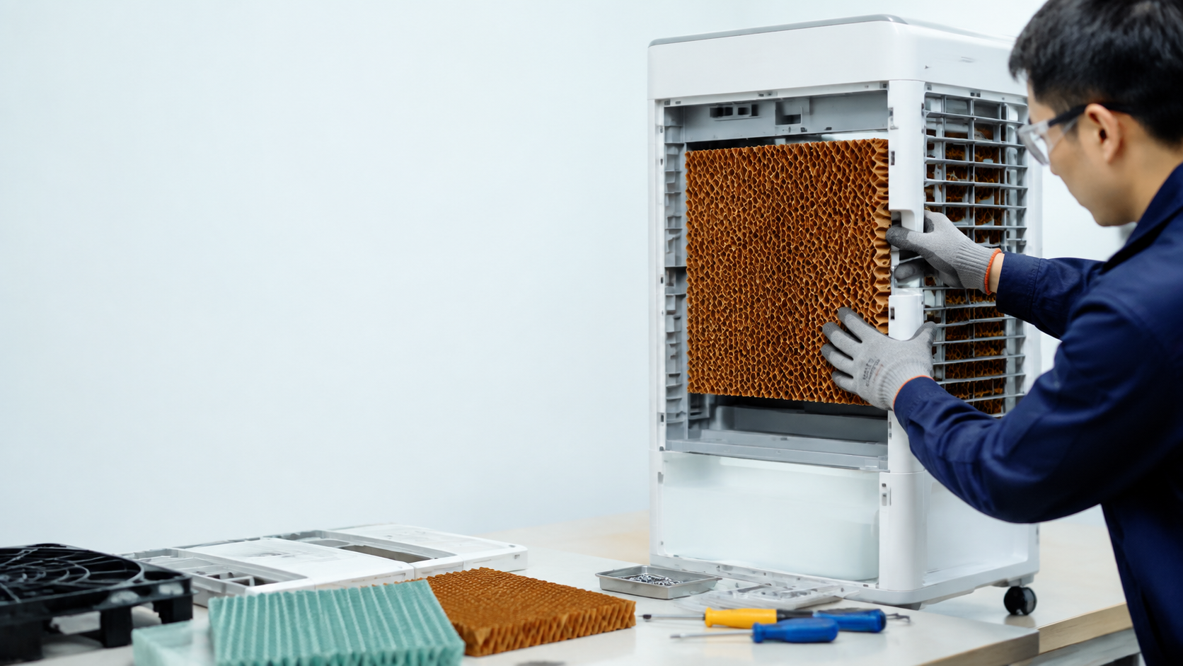 Honeycomb Cooling Pads Explained: Materials, Maintenance and Replacement Planning — ChillNexa B2B cooling-product buyer guide editorial image