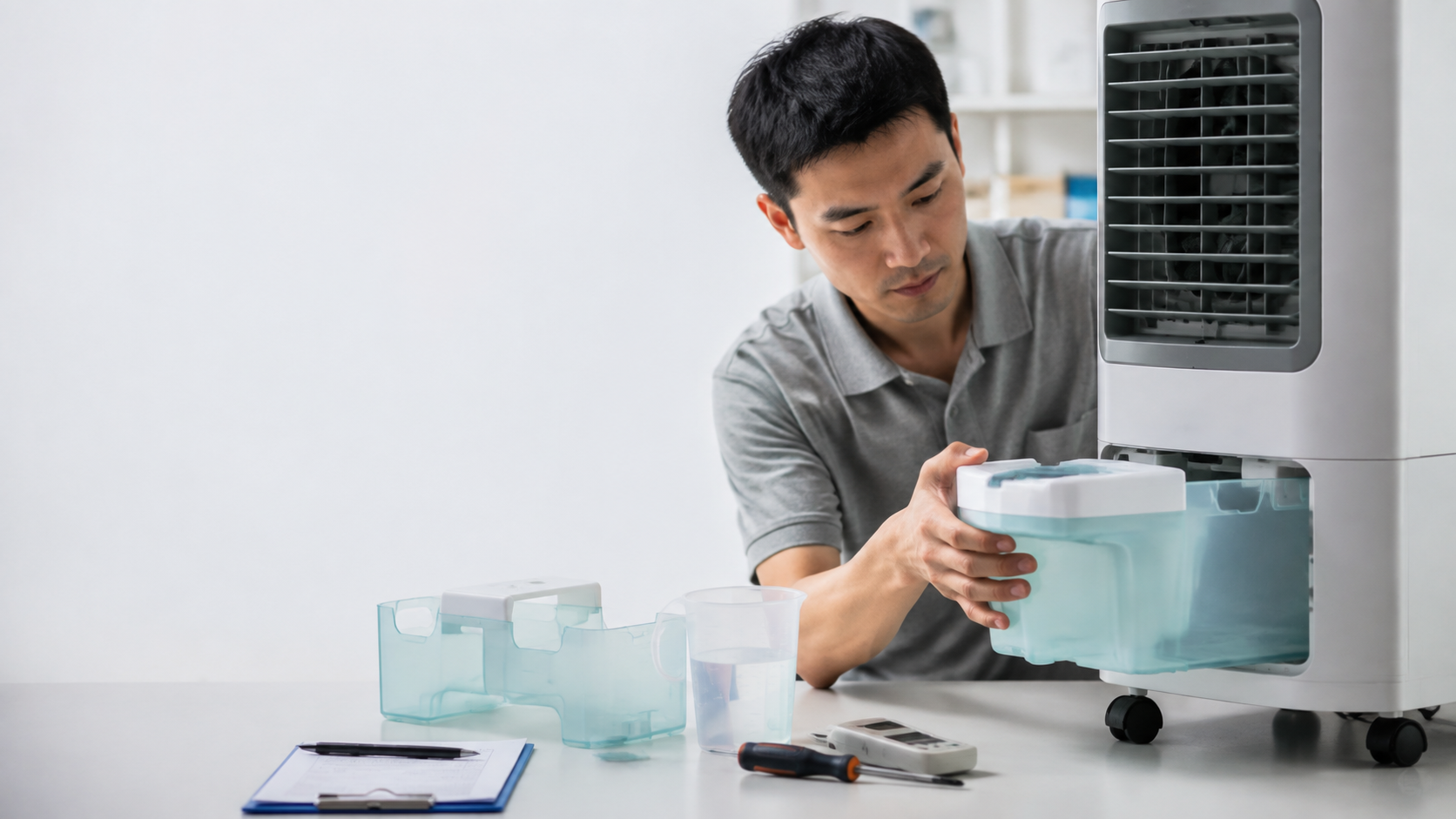 Portable Air Cooler Water Tanks: Capacity, Cleaning and Customer Expectations — ChillNexa B2B cooling-product buyer guide editorial image