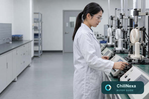 Portable Fan Lifecycle Reliability Testing: A Buyer Test Plan — ChillNexa B2B cooling-product buyer guide editorial image