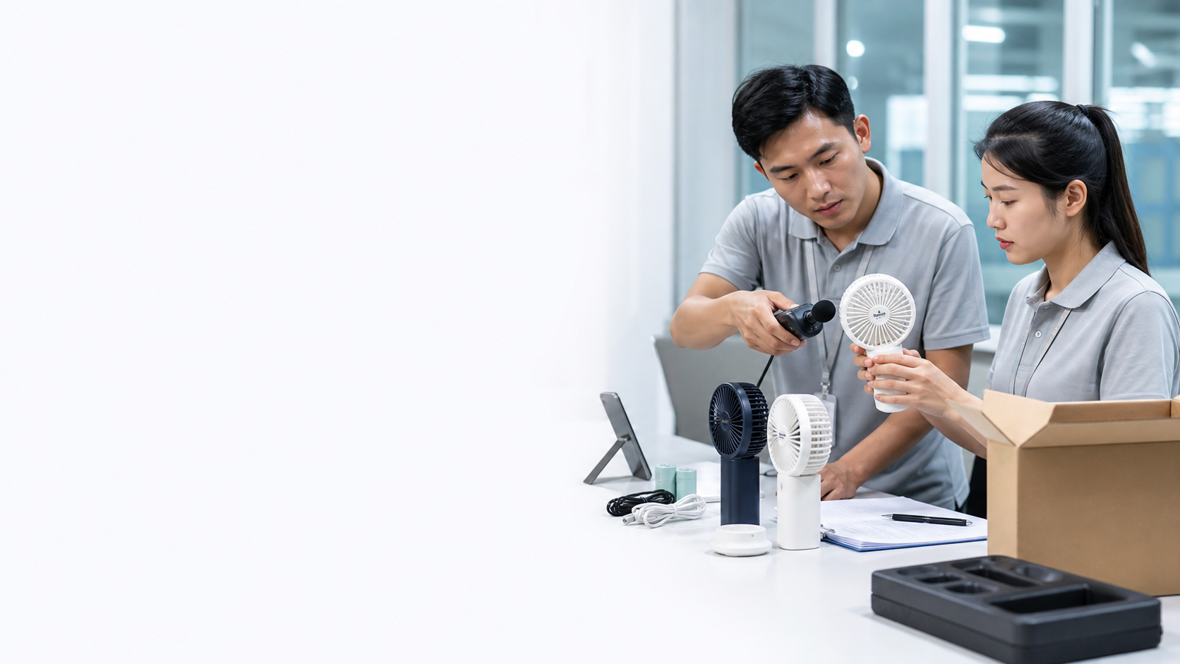 How to Verify Portable Fan Airflow, Noise and Runtime During Sample Testing — ChillNexa B2B cooling-product buyer guide editorial image