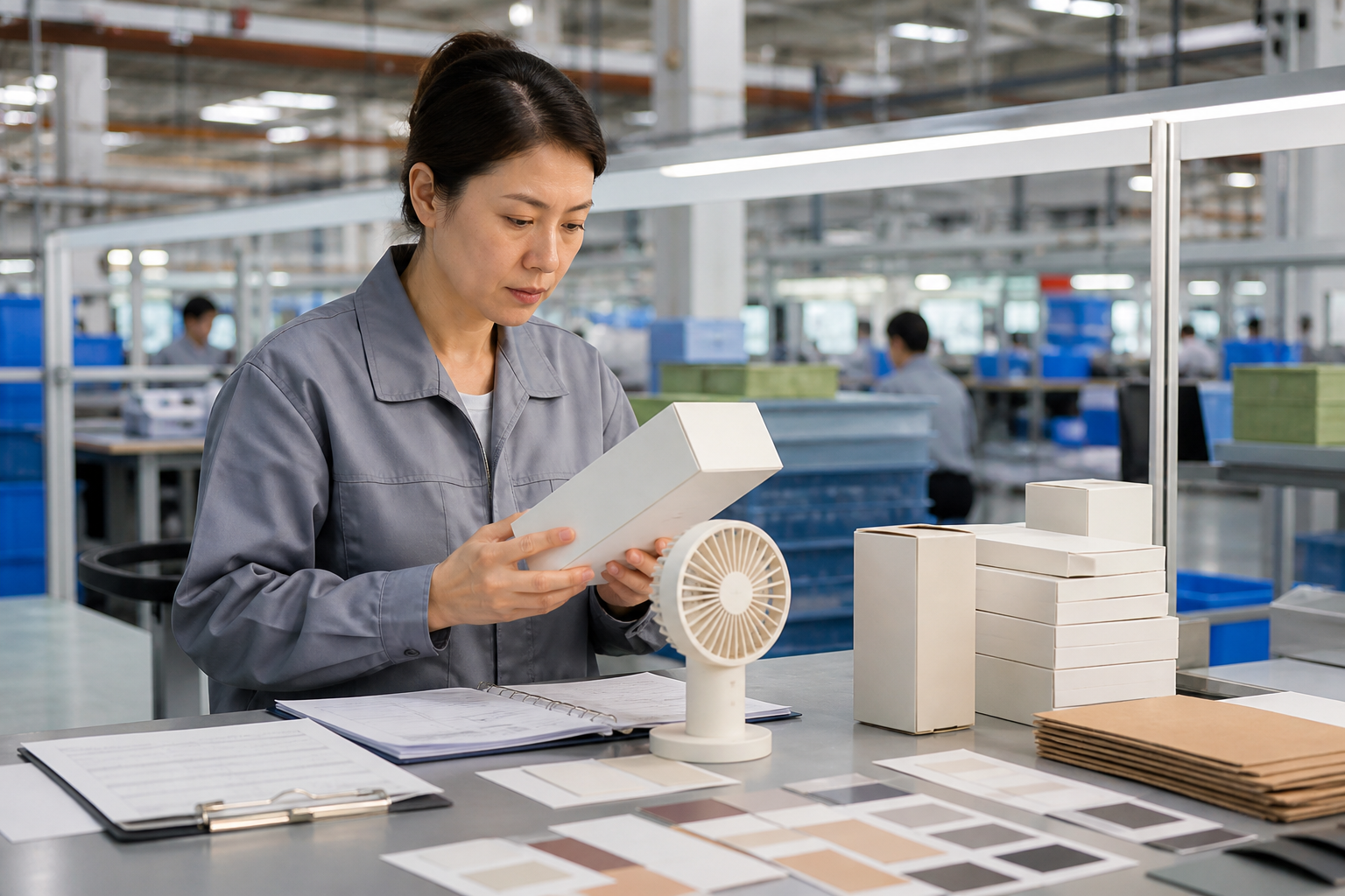 ChillNexa team reviewing private-label cooling product packaging
